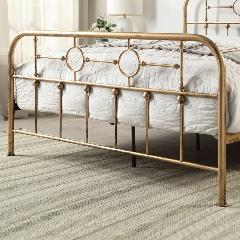 image 1 of Ware Victorian Industrial Design Brass Metal Bed Frame (Double)