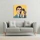 image 2 of phone style pop art retro (Canvas Print) 114 x 114 x 4cm