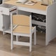 image 9 of ZONEKIZ Kids Desk and Chair Set for Ages 3-6 Years w Storage Drawer | White
