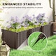 image 5 of Outsunny Plastic Planter Box Kit, Modular Raised Bed for Flowers, Herbs 
