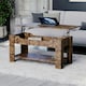 image 4 of Vida Designs Lift Up Coffee Table With Storage Compartment & Shelf, Dark Wood