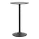 image 1 of Ibiza Tall Round Bar Table with Black Ash Top and Matt Black Base