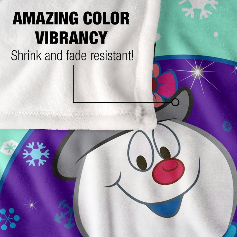 image 1 of Frosty The Snowman Headshot Blanket - Multicoloured - One Size