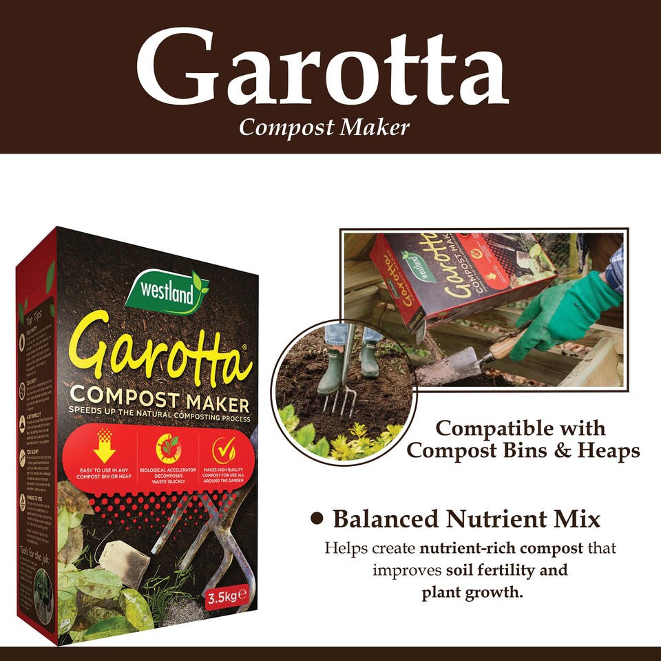 image 1 of Westland Garotta Compost Maker 3.5kg Fast Acting Compost Accelerator for Rich Healthy Soil and Thriving Gardens
