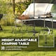 image 4 of Outsunny Camping Table and Chairs Outdoor Indoor Use for BBQ Picnic Garden | Black | Black | 1