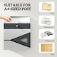 image 8 of HOMCOM Modern Wall Mounted Post Box, Weatherproof Letterbox with Lock Black