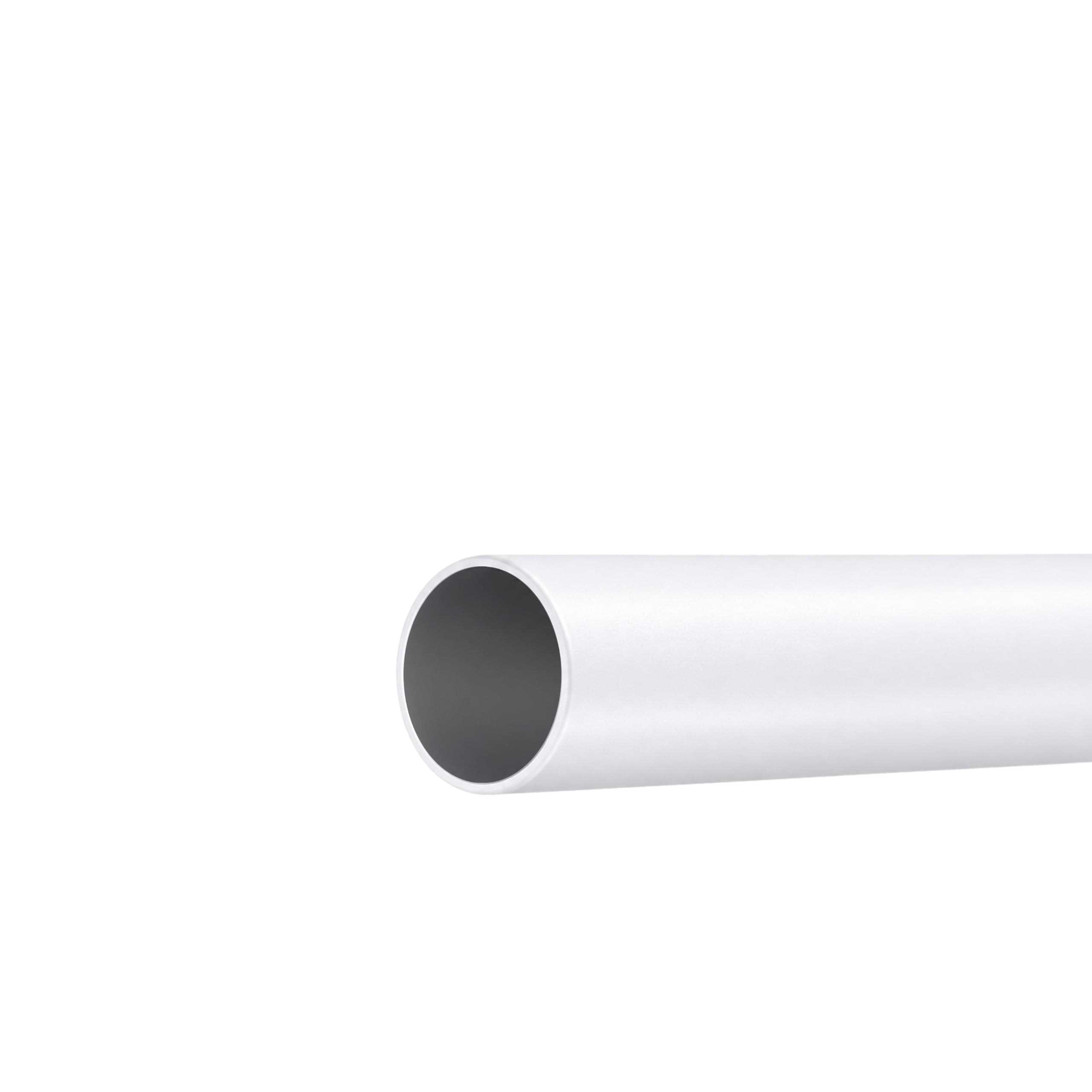 Lister Cartwright White Extendable Metal Curtain Pole Rod, 19mm, 70-120cm