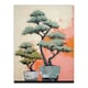 image 3 of Two Japanese Bonsai Tree Plant Pots painting Black Framed Wall Art Print A4