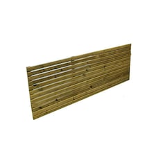 6 x 2 Feet Contemporary Fence Panel - Timber - L5 x W180 x H60 cm - Fully Assembled Brown