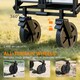 image 6 of Outsunny Folding Outdoor Storage Trolley Cart Bag Telescopic Handle Brakes Grey