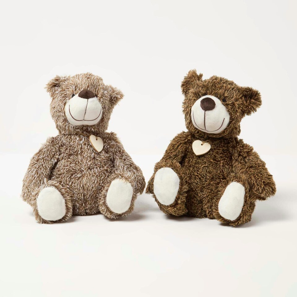 image 1 of Homescapes Teddy Bear Doorstop - Set of 2 - Animal Door Stops