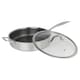 image 3 of Hextec Non Stick Stainless Steel Aluminium Induction Cookware Tempered Glass Lid | Silver | Silver | 28cm Deep Frying Pan + Lid