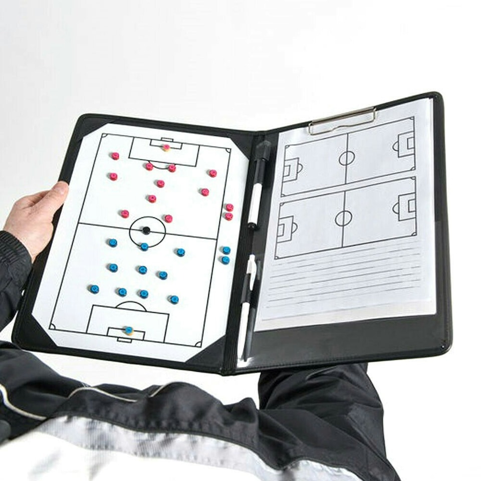 image 1 of Precision Pro Soccer Coaches Tactics Folder - Black/White - One Size