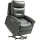 image 1 of HOMCOM Overstuffed Riser and Reclining Chair with USB Ports, Remote, Grey Grey