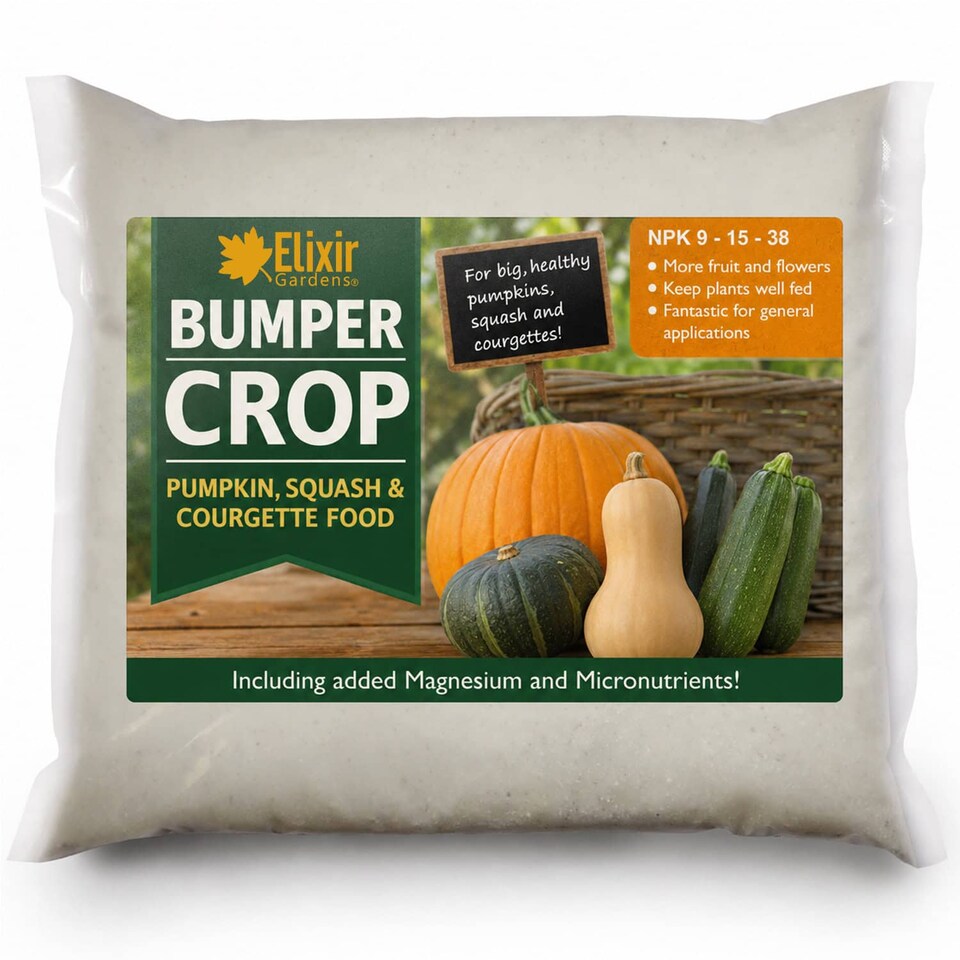 image 1 of Elixir Gardens Pumpkin, Courgette & Squash Fertiliser | 15kg Bag