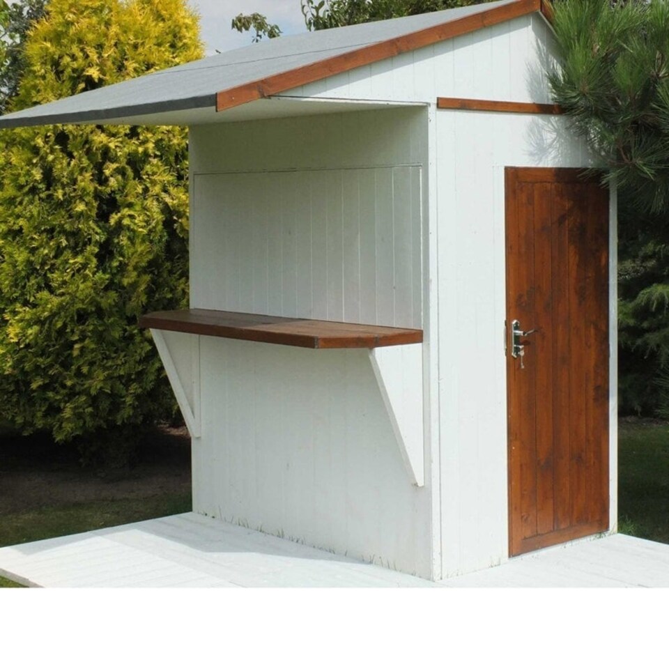 image 1 of Shire 6 x 4 Single Door Garden Bar and Store Brown