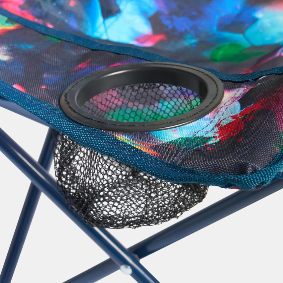image 1 of OHS Kids Football Camping Chair Folding Garden Outdoor Picnic Seat | Multi | Neon