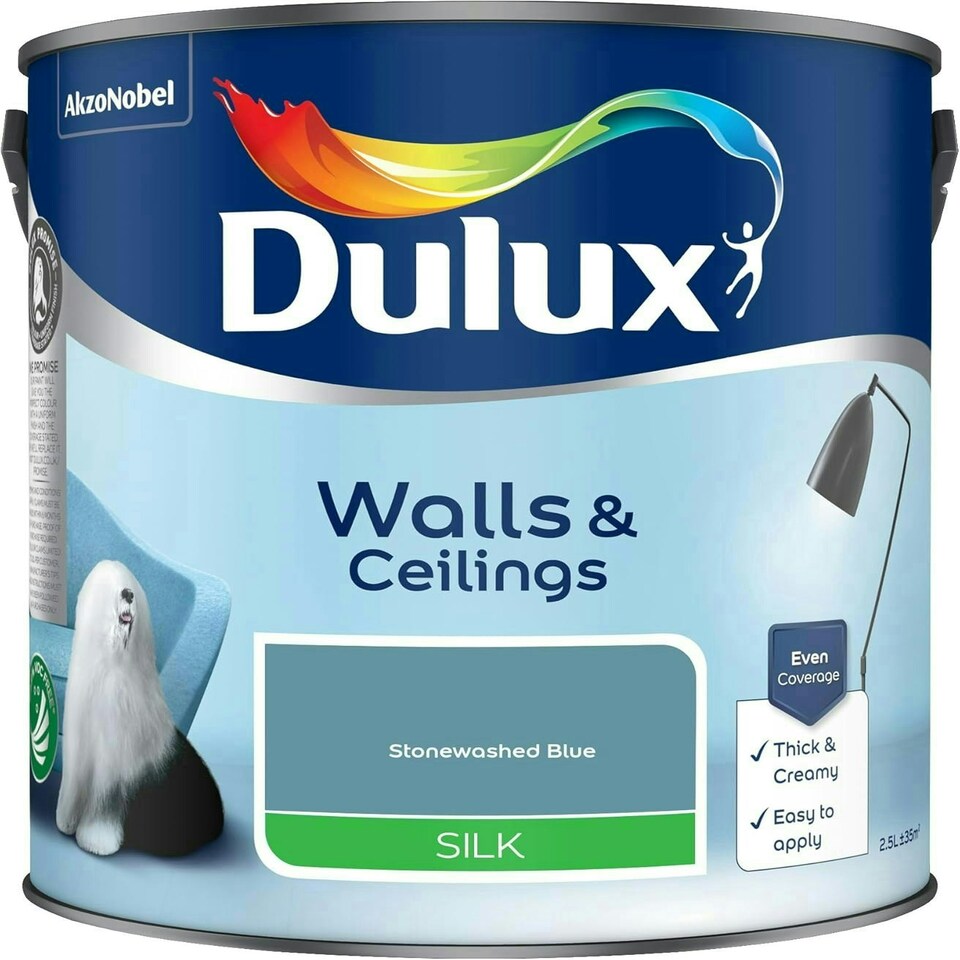 image 1 of Dulux Silk 2.5L Stonewashed Blue