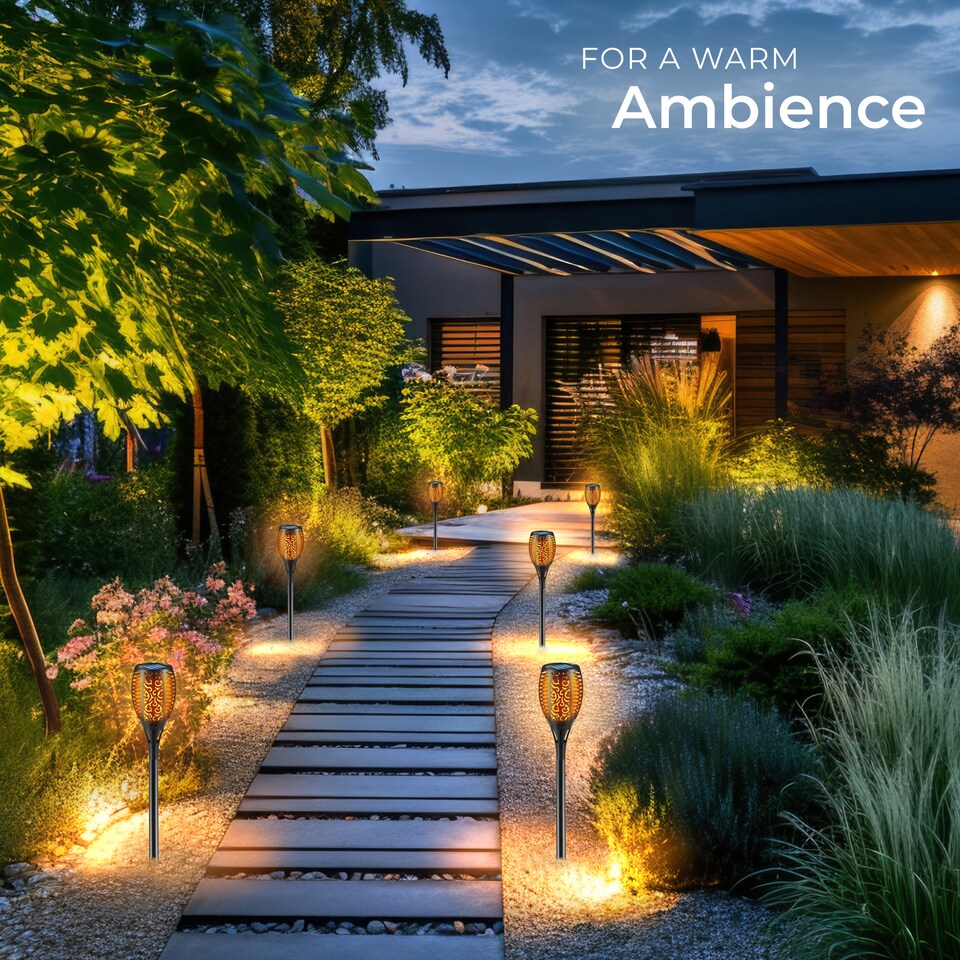 image 1 of Solar Garden Lights - set of 6, automatic on-off sensor, up to 8 hours use