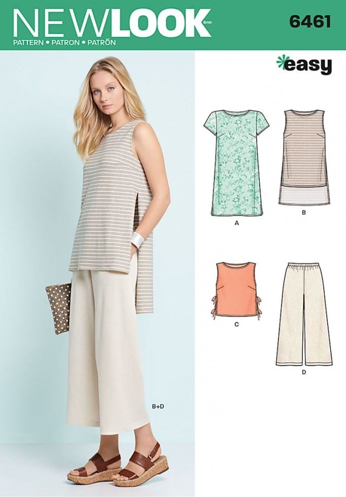 New Look 6461 Paper Sewing Pattern â Womenâs Dresses, Trousers, Tops & Tunics, Size A (6â8â10â12â14â16â18), Easy