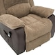 image 5 of Postana Dual Motor Electric Rise Recliner Jumbo Cord Fabric Chair (Brown)