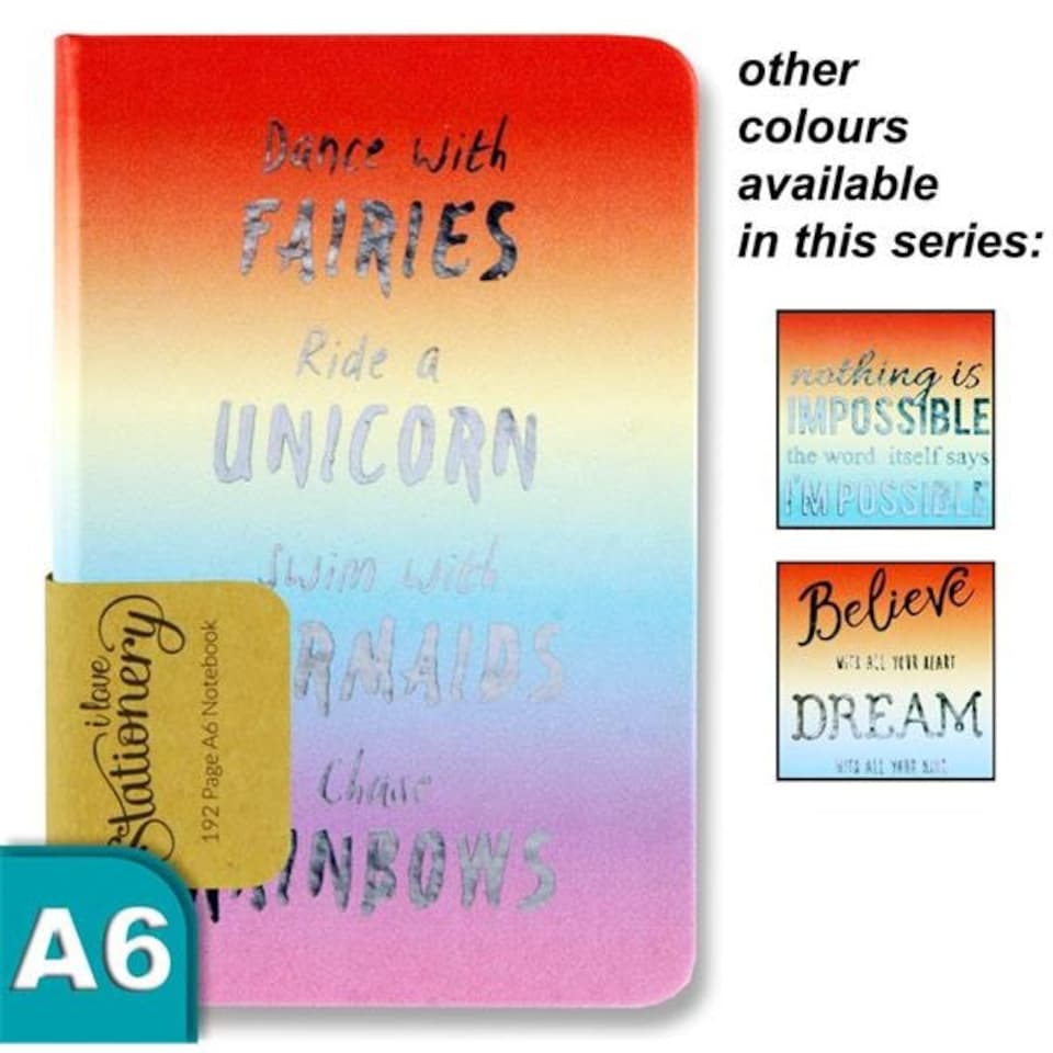 image 1 of A6 192 pages Rainbow Design Journal by I Love Stationery