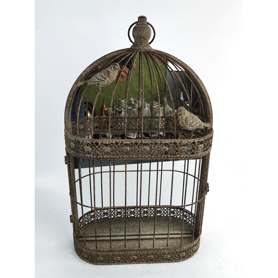 image 1 of Garden Mirror Cage - Metal - L10 x W34 x H60 cm