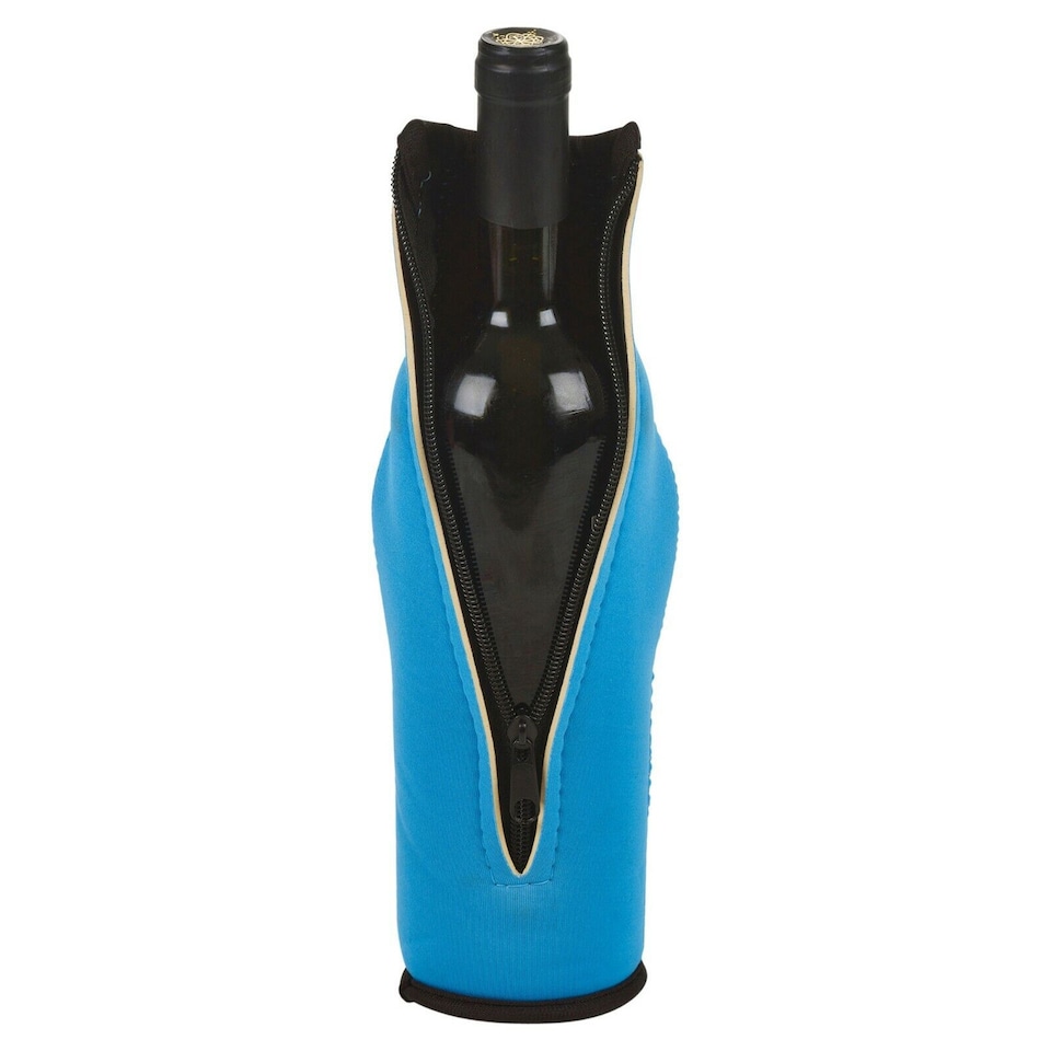 image 1 of Neoprene Bottle Cooler Bag Sleeve Zip Lock Holder | Green | 1