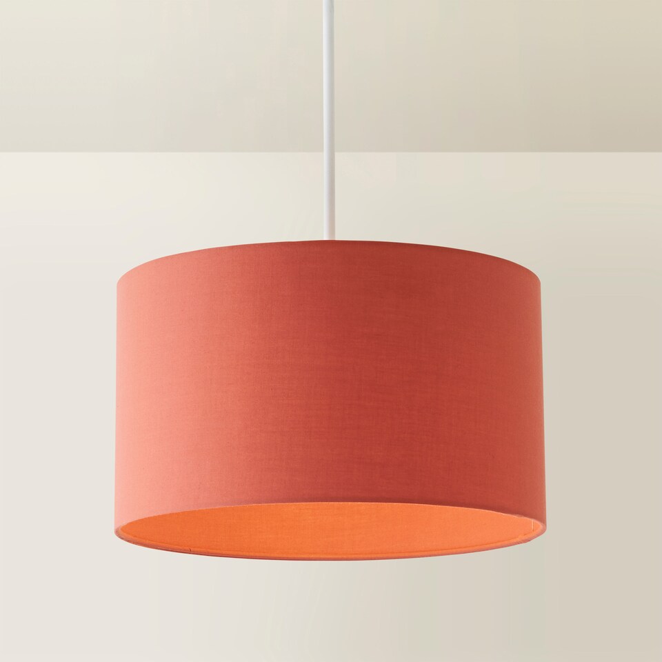 image 1 of ValueLights Reni Medium Rust Lamp Shade | Orange
