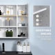 image 7 of Illuminated Bathroom Mirror Cabinet 650 x 700Hmm LED Bathroom Mirror with Lights Touch Switch, Adjustable Shelf,  USB Charge, White