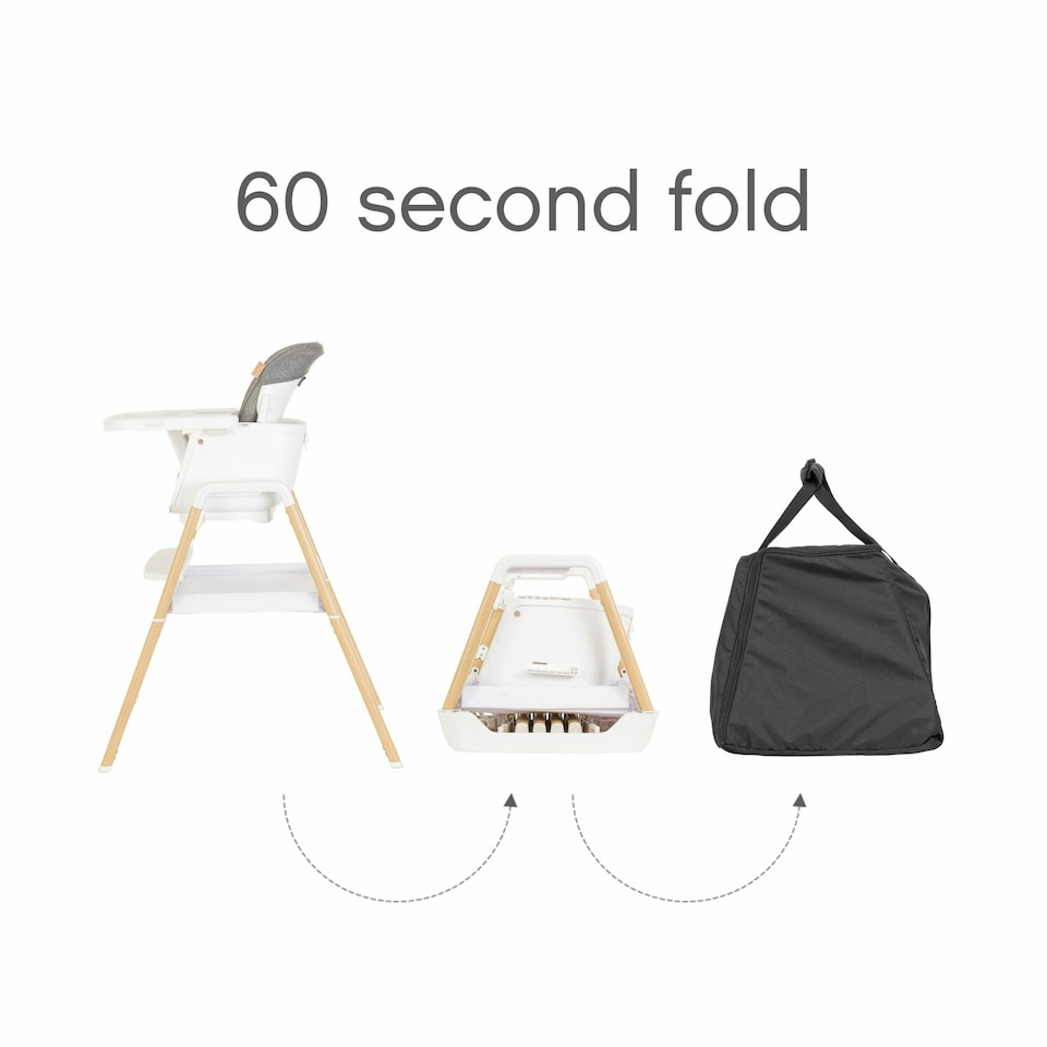 image 1 of Tutti Bambini Nova Birth to 12 Years Complete Highchair Package - White/Oak