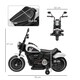 image 7 of HOMCOM 6V Electric Motorbike with Training Wheels, One-Button Start - White