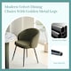 image 8 of SONARA Modern Set of 2 Chunky Weave Fabric Ergonomic Dining Chairs with Arms | Green