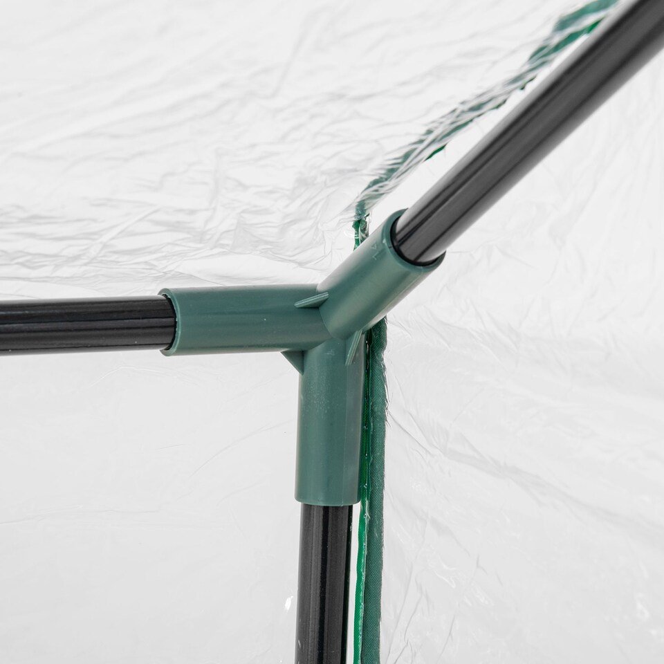 image 1 of Outsunny Greenhouse Plants Foil Tomato Vegetable House W 2 Windows White