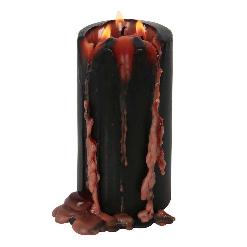 image 1 of Something Different Vampire Blood Pillar Candle - Red/Black - One Size