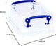 image 4 of Really Useful Plastic Storage Box 0.75 Litre CLEAR Pack of 4