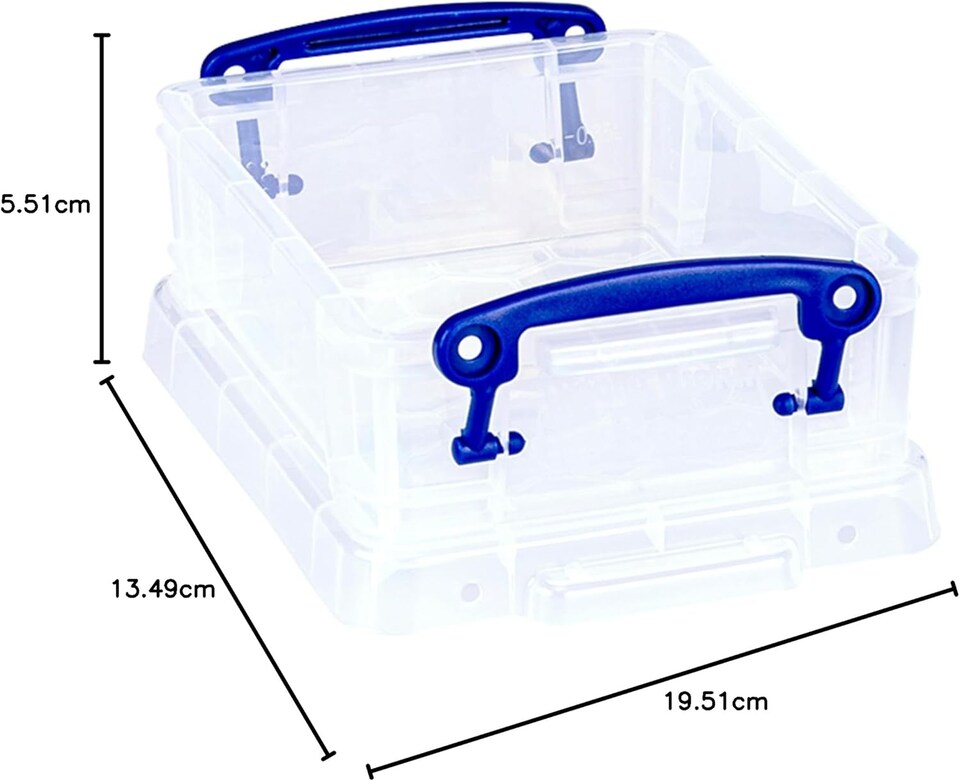 image 1 of Really Useful Plastic Storage Box 0.75 Litre CLEAR Pack of 4