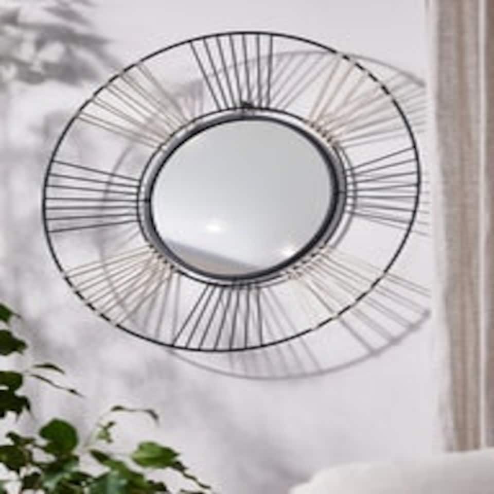 image 1 of Sola Sunbeam Metal Wall Mirror Black