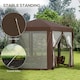 image 10 of Outsunny Hexagonal Garden Gazebo Party Tent Patio Marquee Canopy