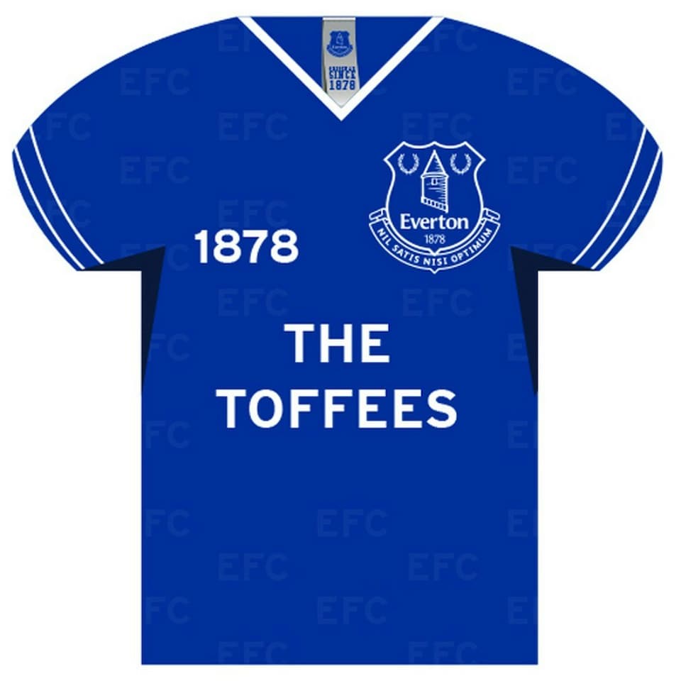 Everton FC Shirt Shaped Sign - Blue - One Size