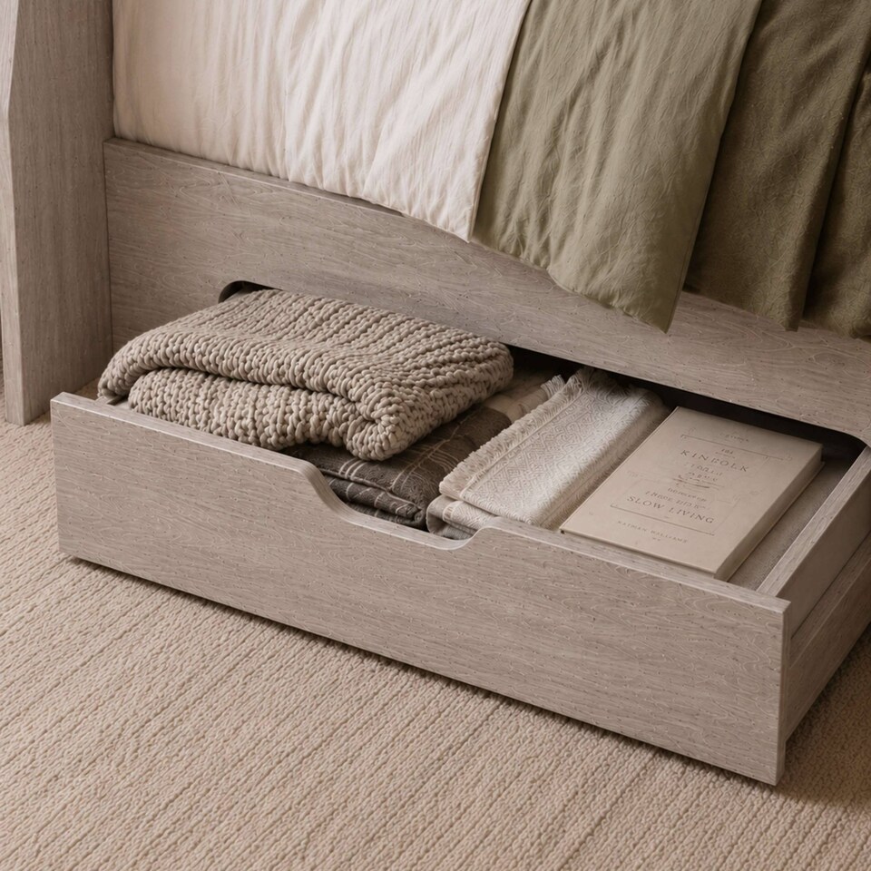 image 1 of Orion Triple Sleeper Bunk Bed - Grey Oak Effect, Single/Small Double