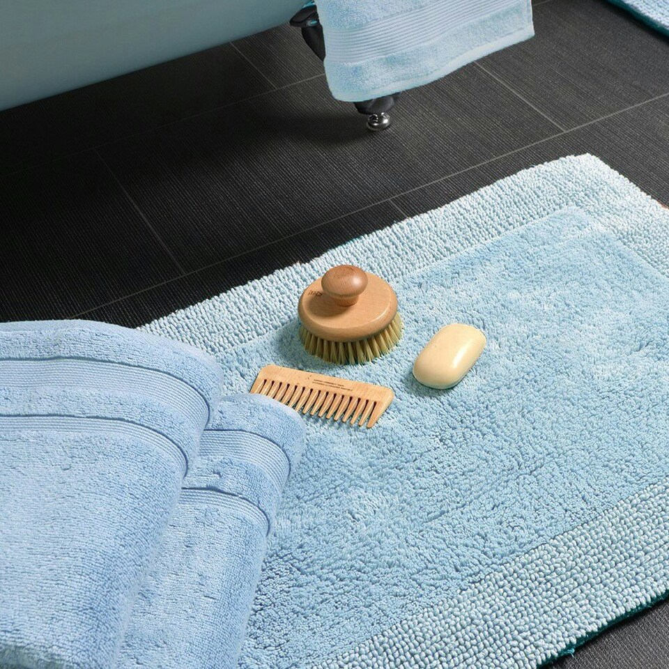 image 1 of Luxury Zero Twist Egyptian Cotton Bath Towels 70 x 120cm - Pack of 2 Blue | Baby Blue | Bath towel