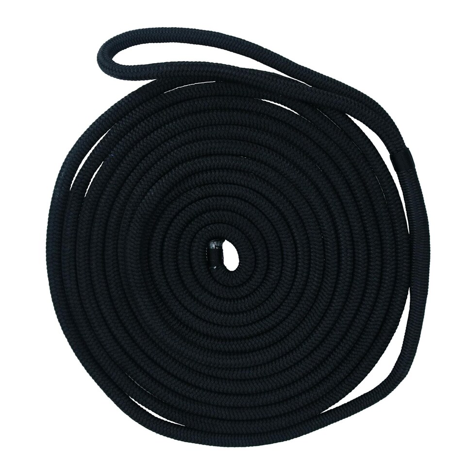 image 1 of Single Spliced Premium Mooring Line 14mm x 10m Braided Boat Dock Rope Warp