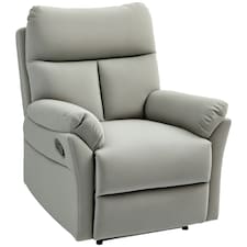 HOMCOM Recliner Armchair, Reclining Chair with Adjustable Leg Rest Grey 