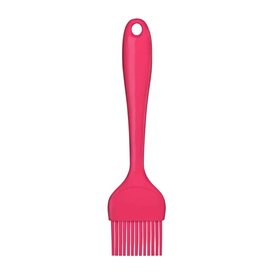 image 1 of Interiors by Premier Hot Pink Pastry Brush, Non-Stick Silicone Brush with Ergonomic Handle, Heat Resistant Up to 240°C, Ideal