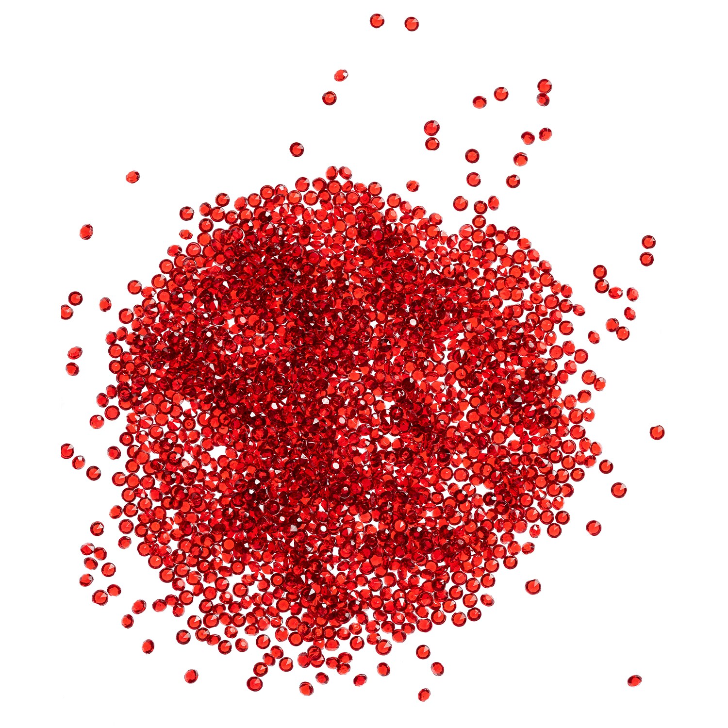 Neel Blue Acrylic Rhinestone Table Confetti, Table Scatters - 4000pcs in Red