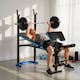 image 2 of HOMCOM Adjustable Weight Bench with Leg Developer Barbell Rack for Home Gym
