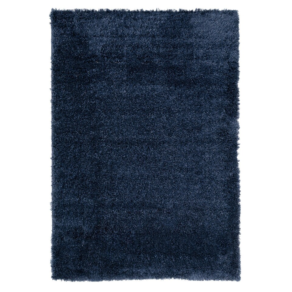 image 1 of KUKOON Navy Blue Deep Pile Shaggy Living Room Area Rug 80cm x 150cm