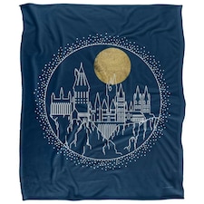Harry Potter Hogwarts Outline Blanket - Multicoloured - One Size