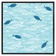 image 2 of Waves & fish (Picture Frame) Brown | Oak | S